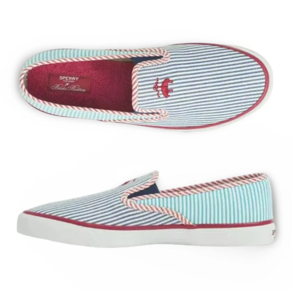 Sperry X Brooks Brothers “Seersucker” Slip On Boat Shoe - Picture 10 of 10